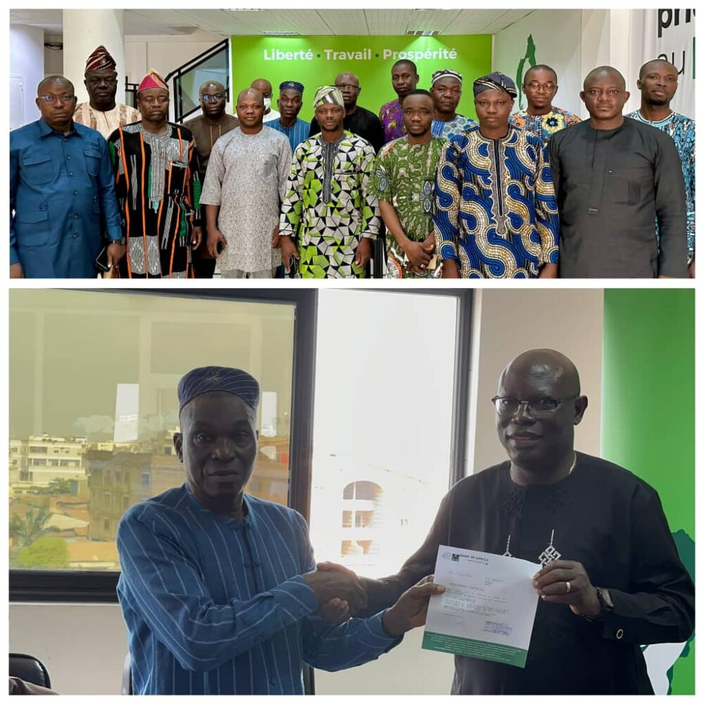 Remise de quittance de paiement de la contribution annuelle de la commune de TCHAOUROU